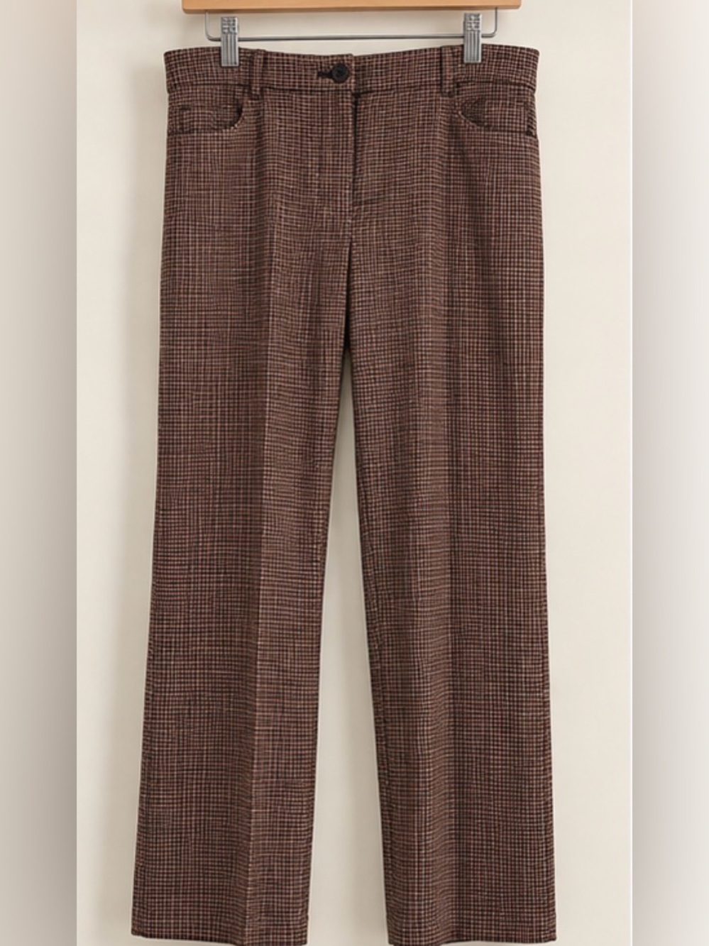 Women's Brown Houndstooth Pants